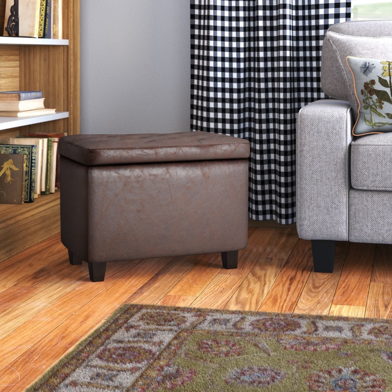 Borchert Vegan Leather Storage Ottoman