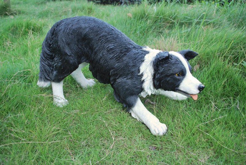 Border Collie Garden Statue