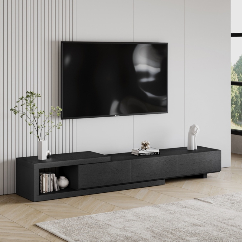 Extending Sleek TV Cabinet with Drawers