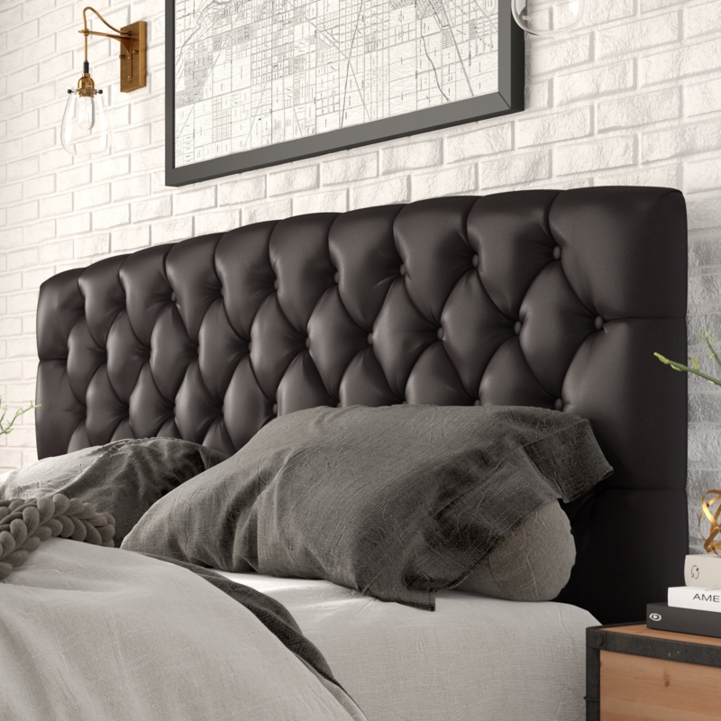 Button-Tufted Panel Headboard