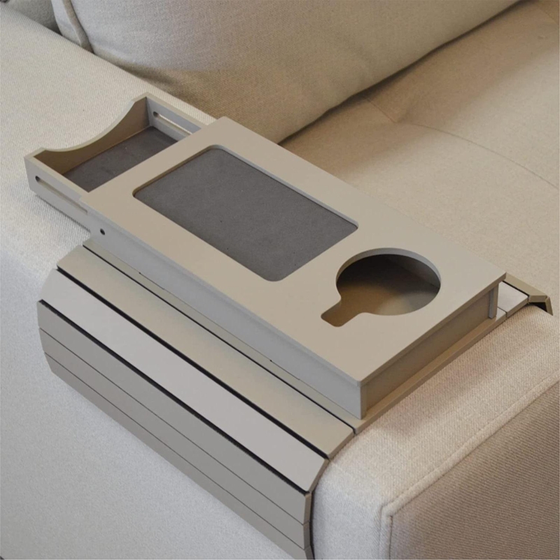 Arm Sofa Table with Drawer Organizer