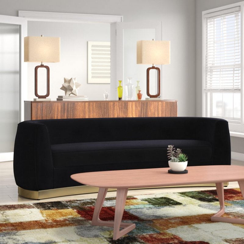 Velvet Upholstered Chair with Shiny Stainless Steel Base