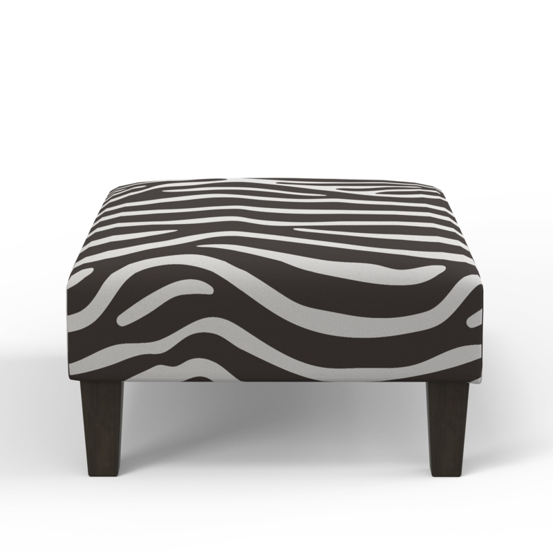Faux Animal Hide Custom Ottoman