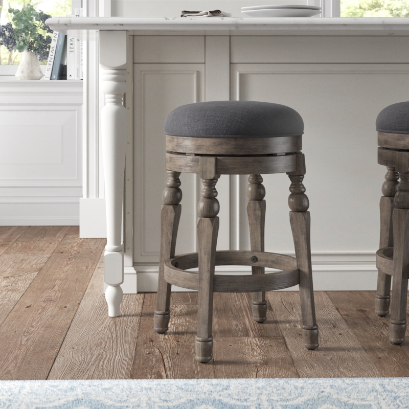 Backless Bar Stool with Swivel Seat