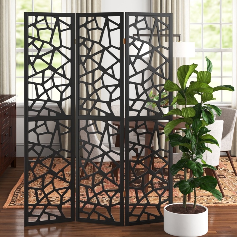 Geometric Wood Room Divider