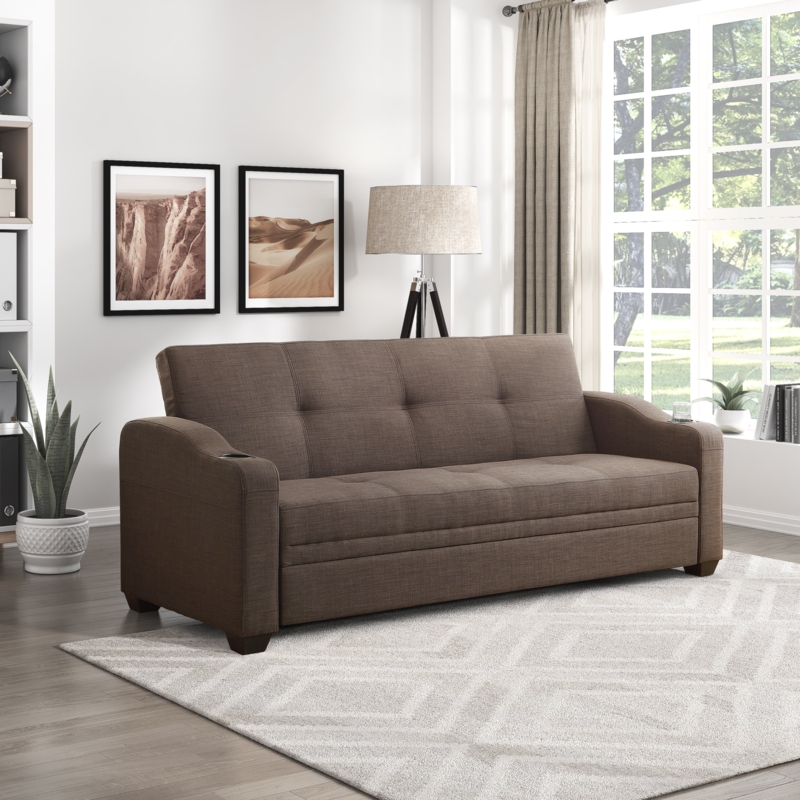 Sleeper Sofa with Cupholders