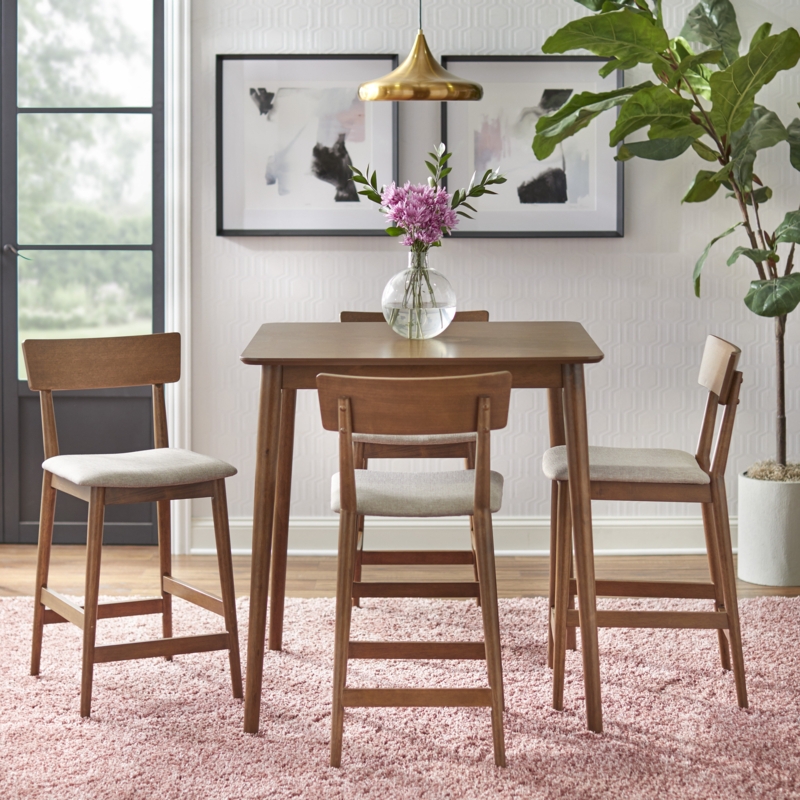 Mid-Century Counter-Height Dining Set