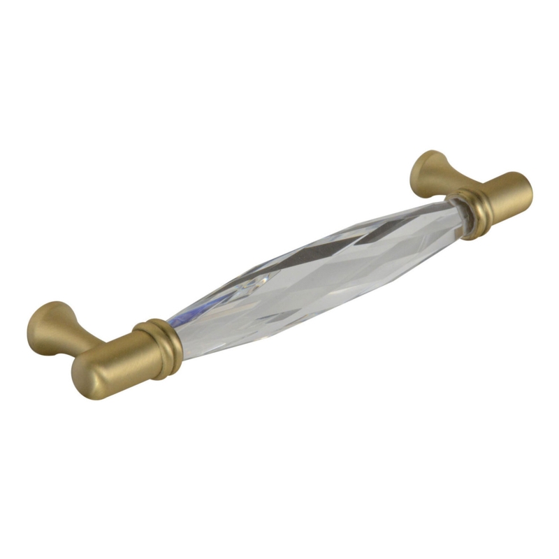 Crystal Glass Cabinet Hardware with Metal Accents