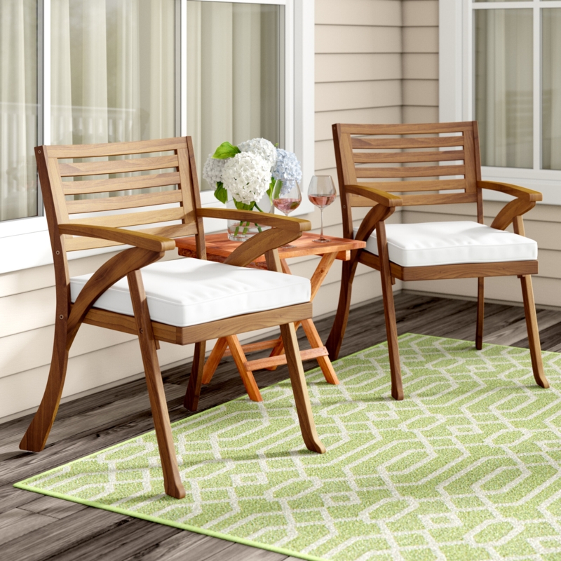 Stylish Outdoor Dining Chair Set with Cushions