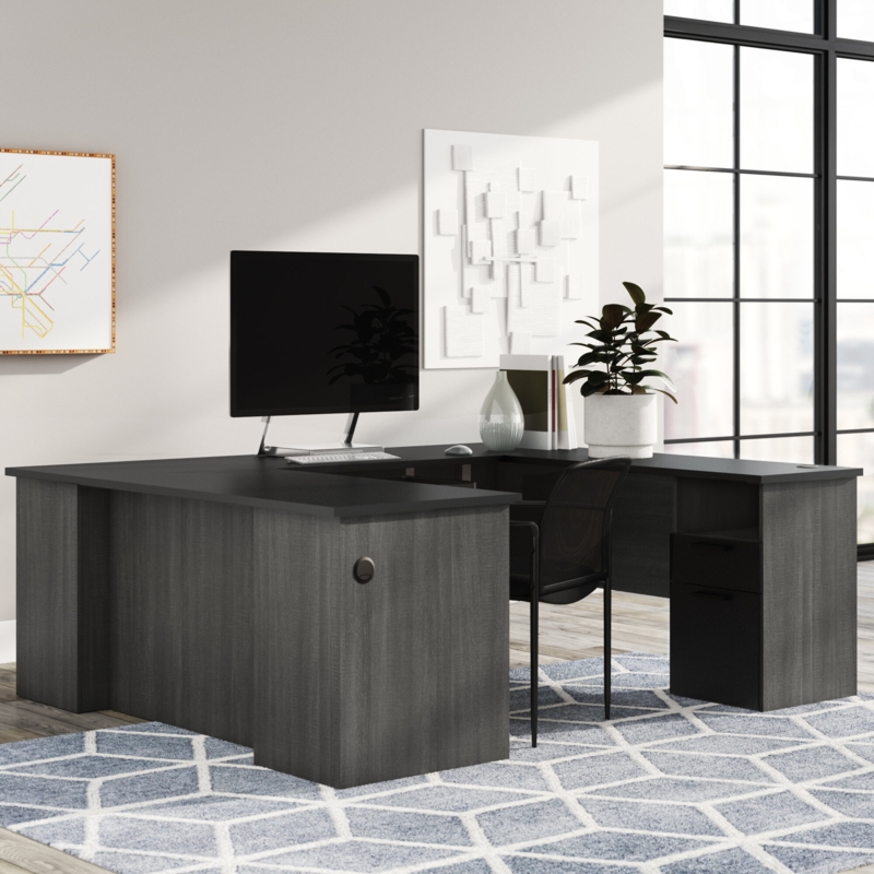 Reversible U-Shaped Executive Desk