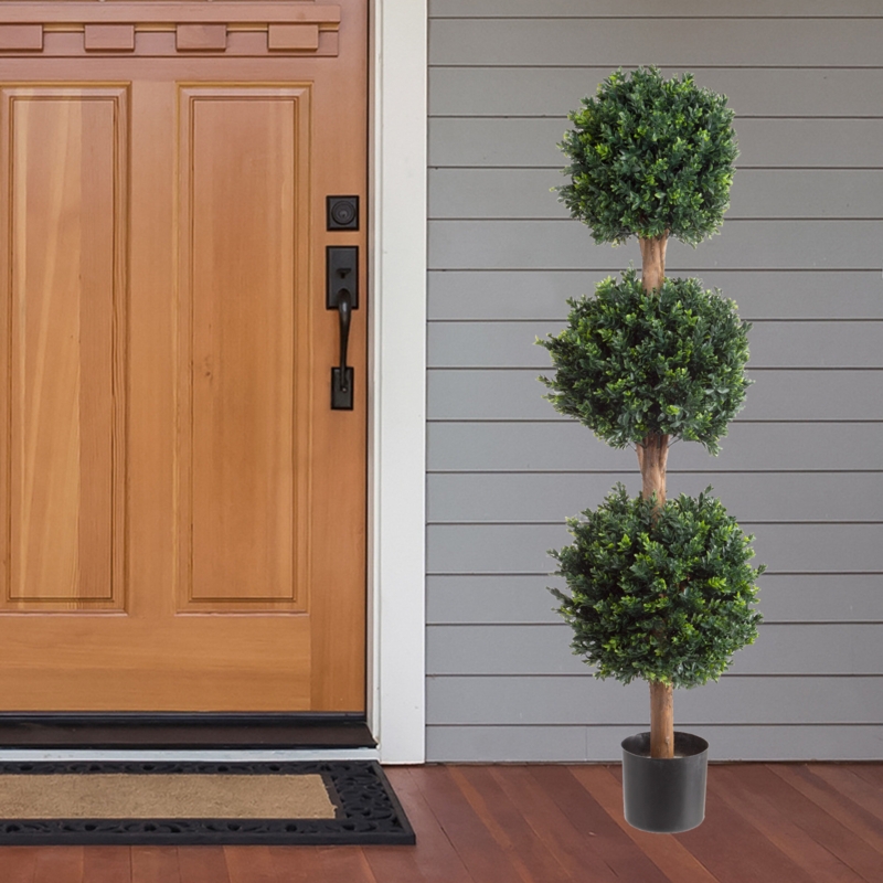 60" Artificial Boxwood Topiary in Planter