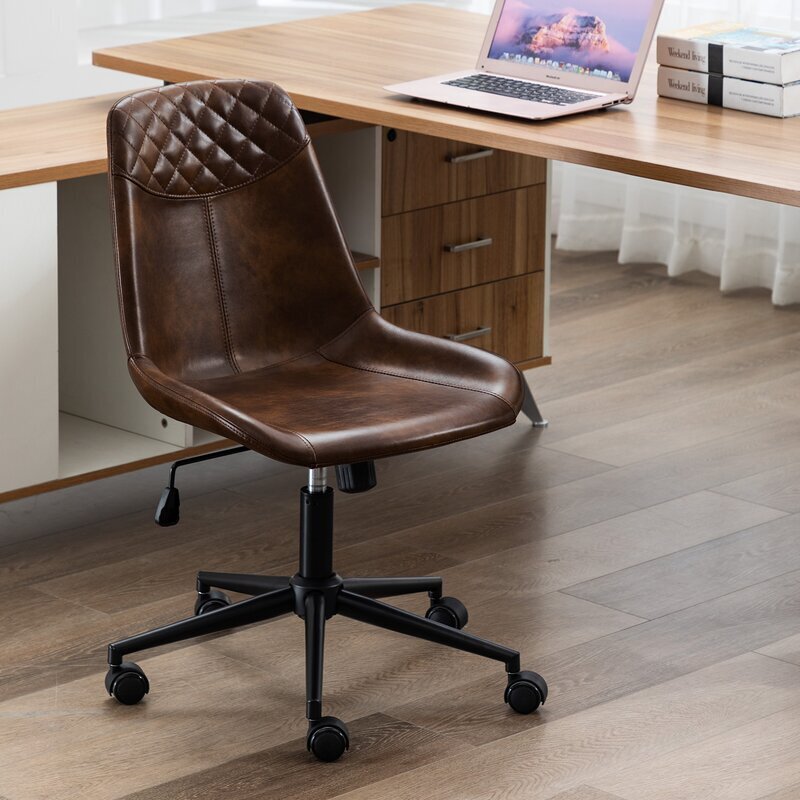 Brown Dining Chair With Wheels