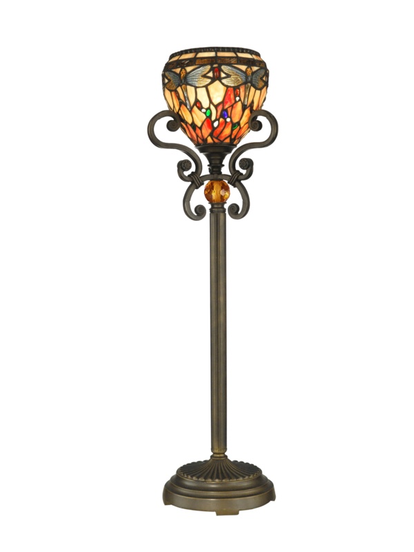 Buffet Resin Torchiere Lamp