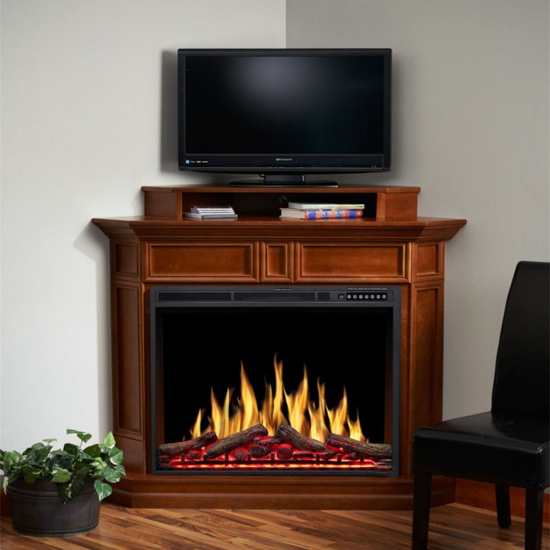 Built-in Electric Fireplace Insert Heater, Electric Fireplace with LED Realistic Flame Effect