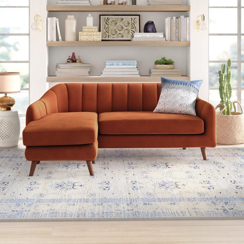 Burnt Orange Tiny Home Sectional