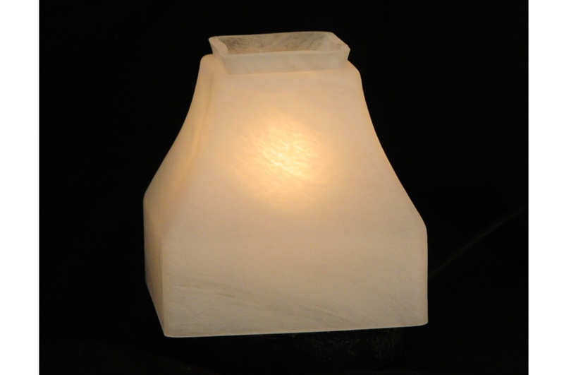 Busard 5'' H Glass Square Lamp Shade ( Uno ) in Beige