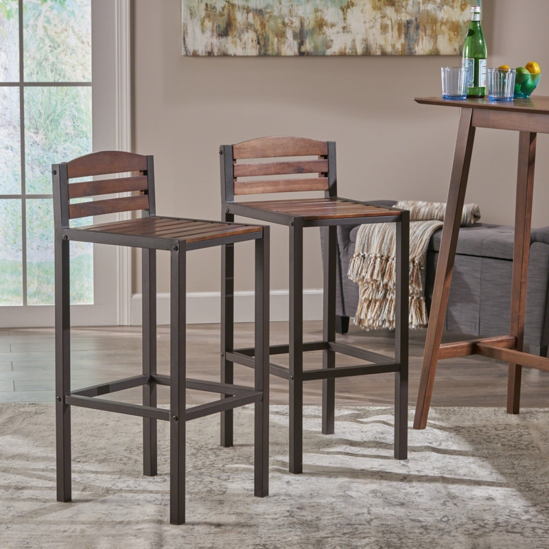 30" Wooden Bar Stool