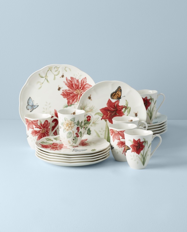 Butterfly Meadow® 18-piece Holiday Dinnerware Set
