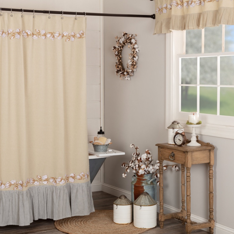 Cahoon 100% Cotton Single Shower Curtain