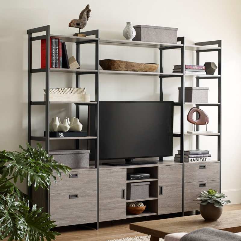 Wall-Mounted Entertainment Center for TVs up to 48"