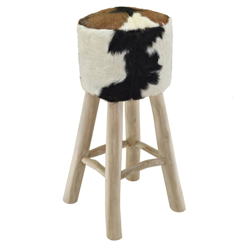 Genuine Goat Leather Bar Stool
