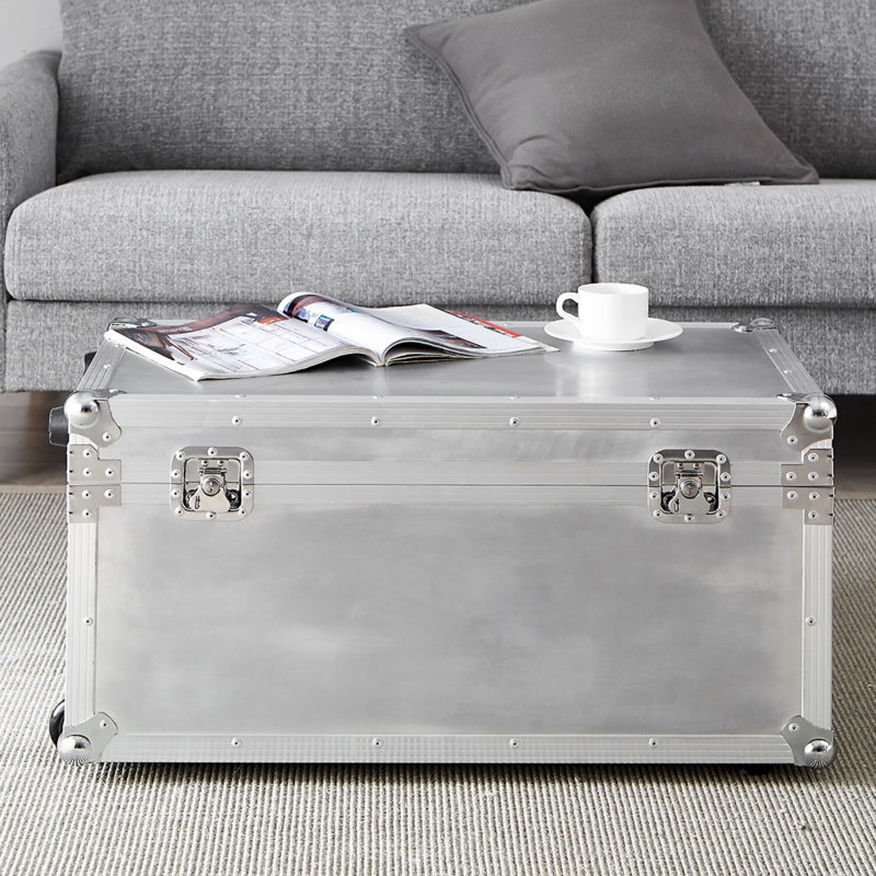 Trendy Steel-Plated Storage Trunk