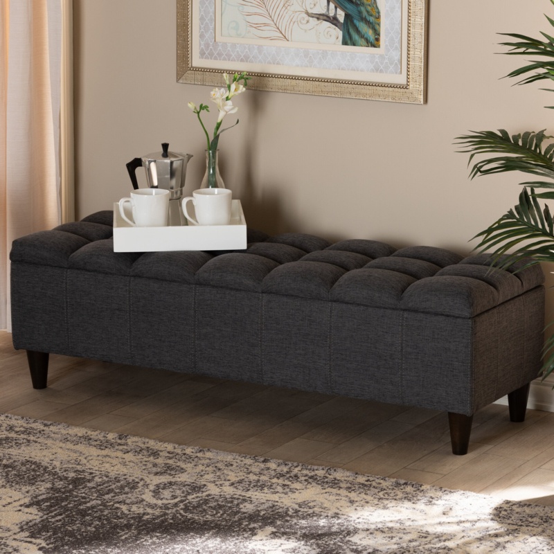 Campanella Upholstered Flip Top Storage Bench