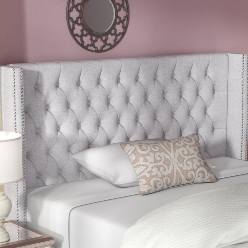 Candice Upholstered Wingback Button Tufted Headboard
