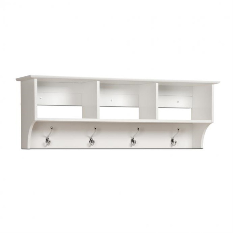 Carabelle 48'' Wide 4 - Hook Wall Mounted Coat Rack with Storage