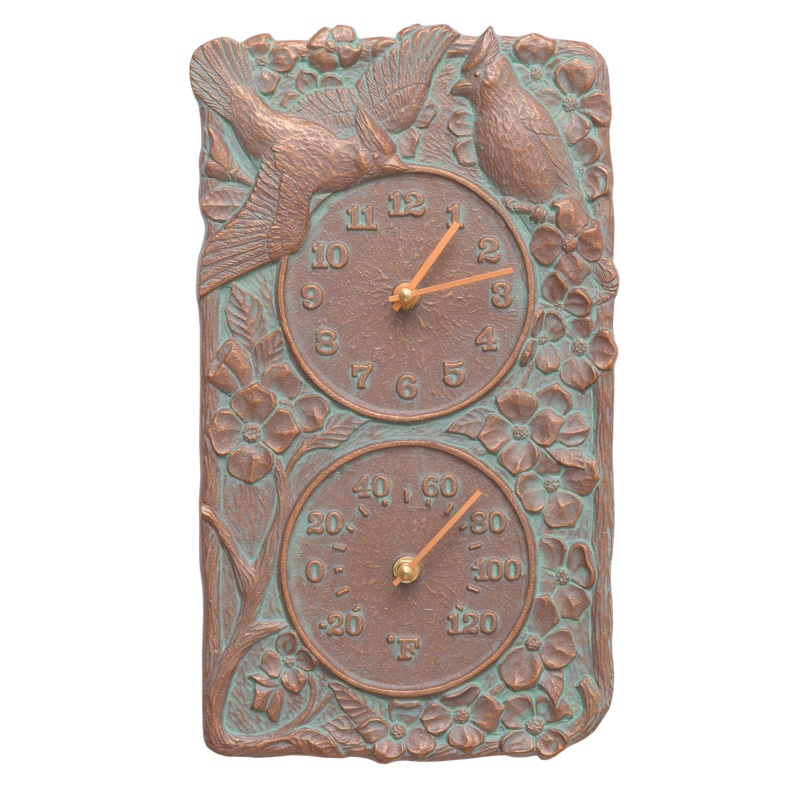 Cardinal Indoor/Outdoor Wall Clock and Thermometer