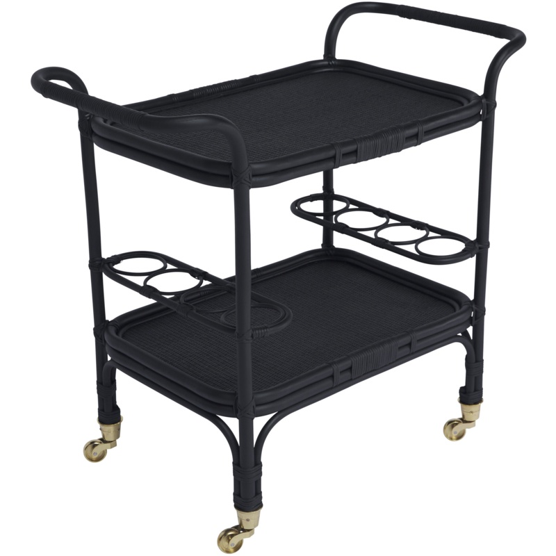 Carlo Rattan Bar Cart