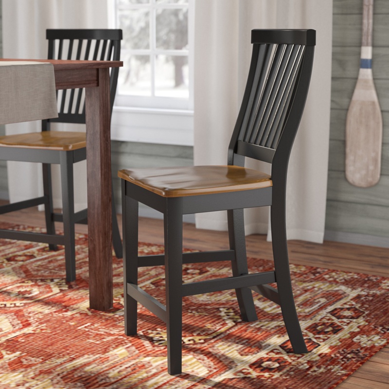 Carlous Solid Wood Counter & Bar Stool