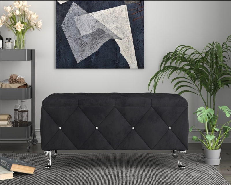 Carnes Upholstered Flip Top Storage Bench