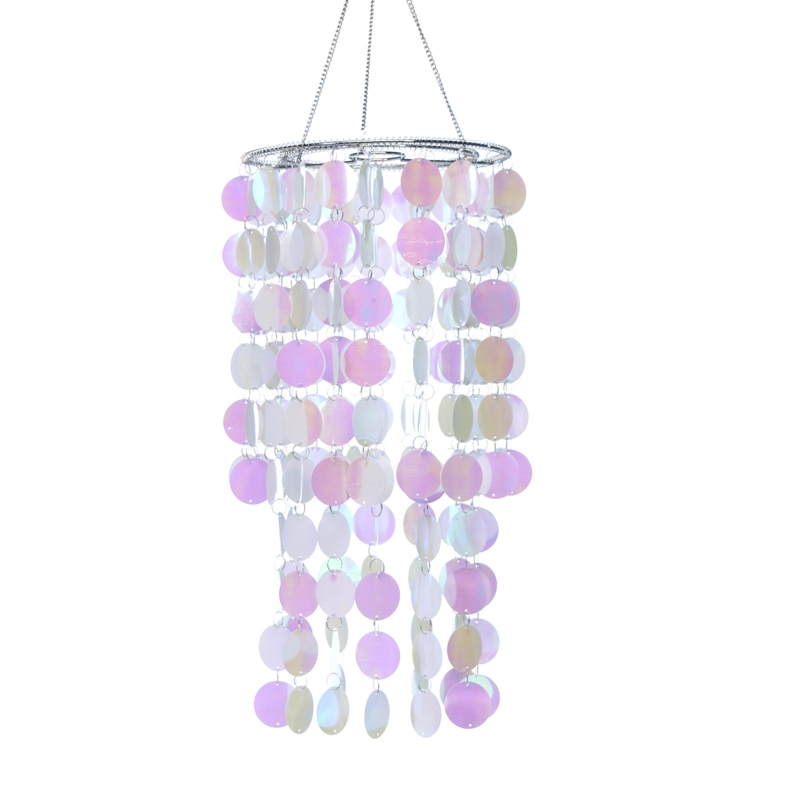 Vibrant Round PVC Spangle Beaded Chandelier