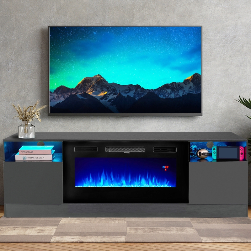 High-Quality TV Stand with Fireplace