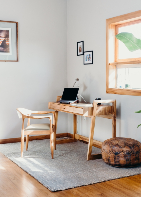 Minimalist Wooden Desk with Storage