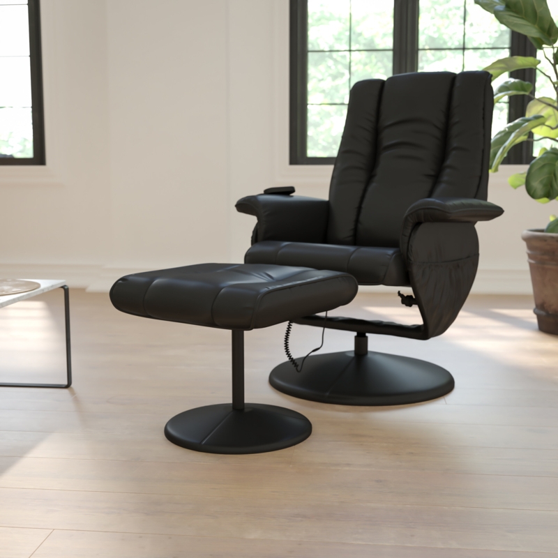 Contemporary Recliner Chair And Ottoman Set