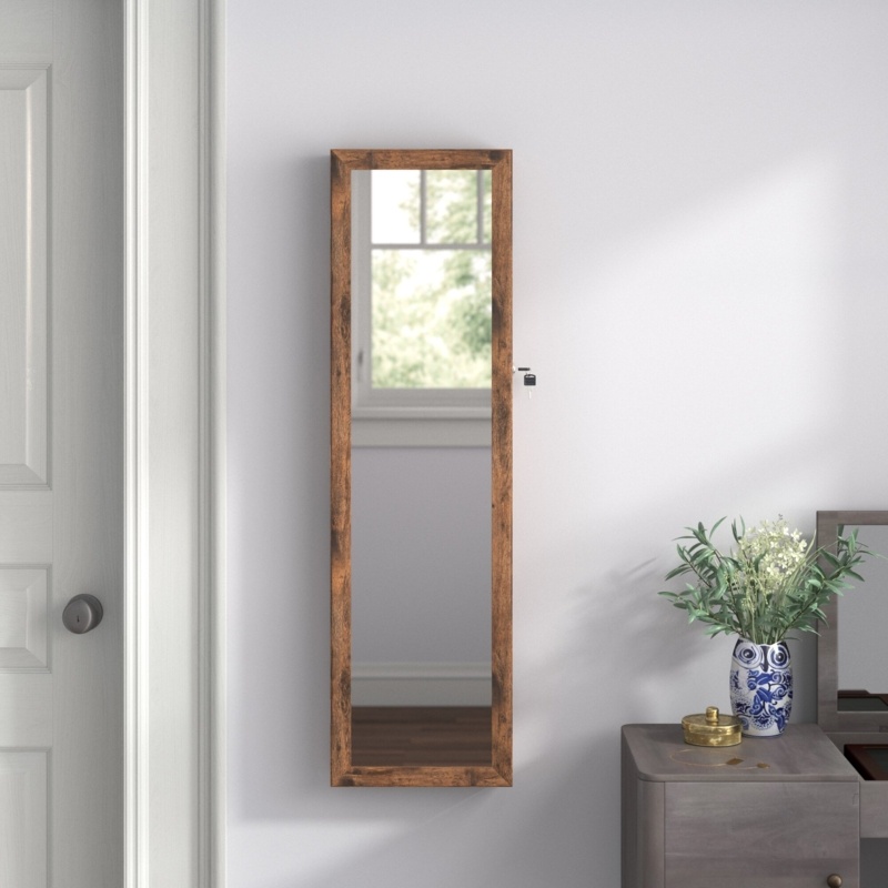 Castellon 14'' Wide Wall Mounted Jewelry Armoire with Mirror