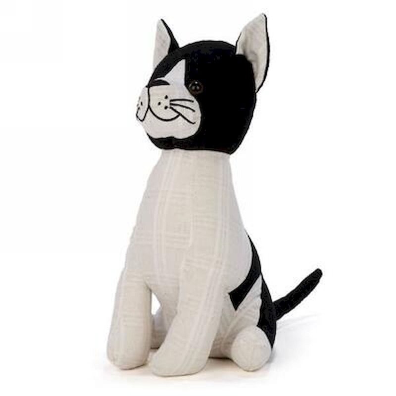 Cat Fabric Weighted Floor Stop
