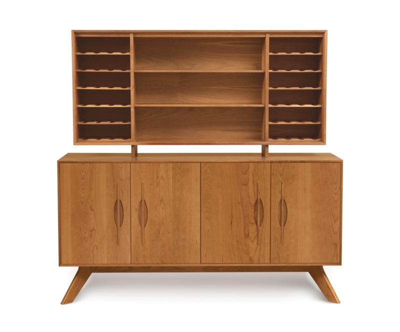 Mid-Century Modern Wine Rack and Stemware Storage Top