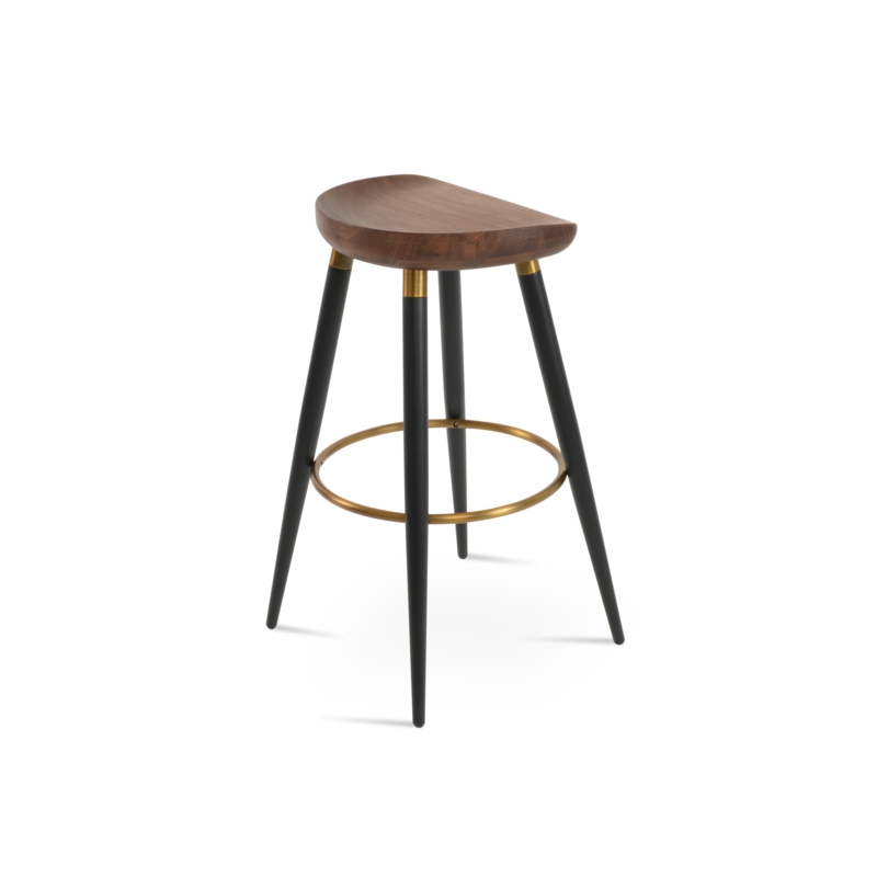 Comfortable Wood and Metal Counter Stool