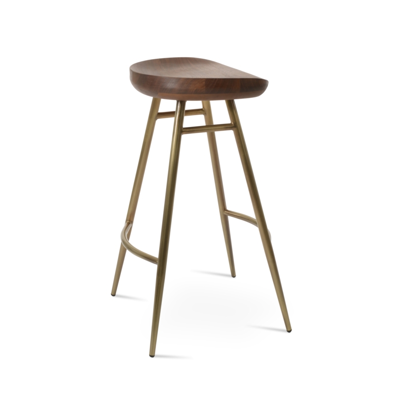 Wood and Metal Counter Bar Stool