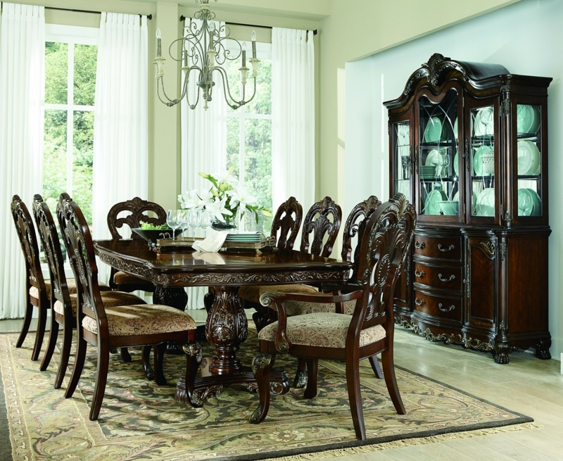 Ceja 86'' Extendable Pedestal Dining Table