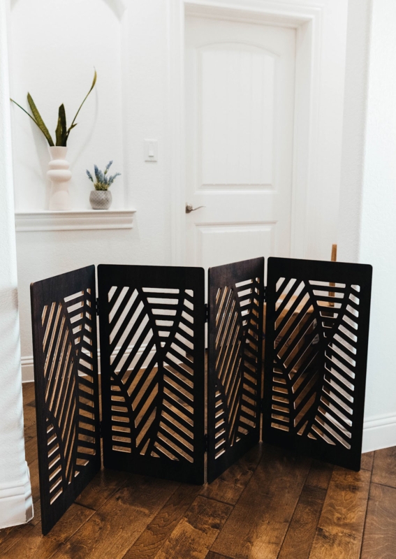 4-Panel Wood Pet Gate