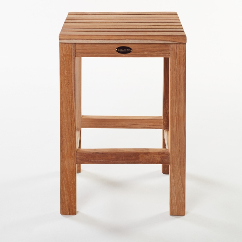 Shower Bench with Warm Honey Finish