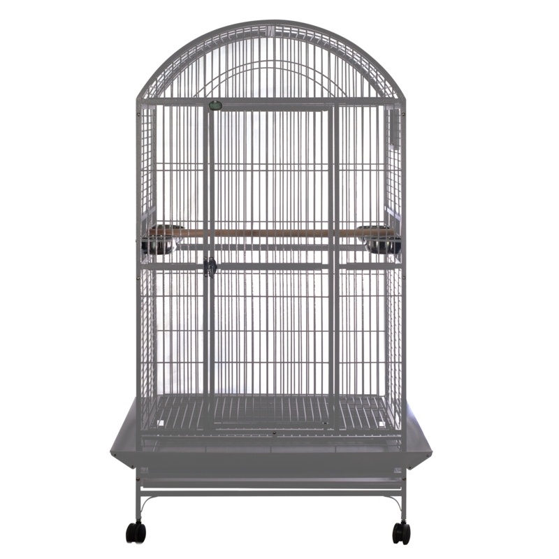 Ceno 77'' Iron Dome Top Floor Bird Cage with Wheels