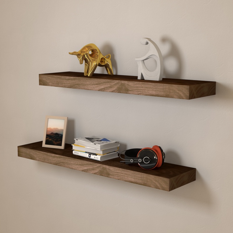 Centeio Sycamore Solid Wood Floating Shelf