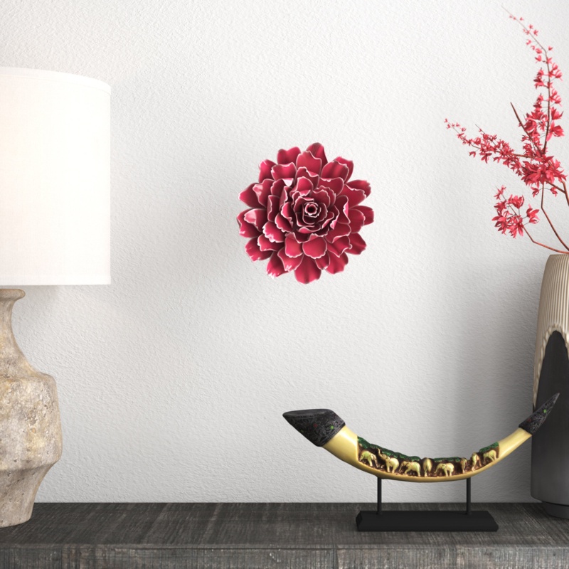 Hand-Sculpted Ceramic Flower Decor
