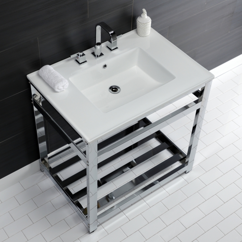 Contemporary Ceramic Console Sink
