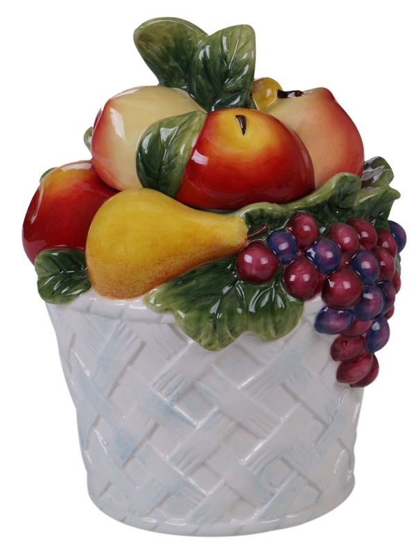 Certified International Ambrosia 3-D Fruit Basket Cookie Jar